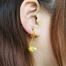 Traditional Mizuhiki Earrings - Awaji Tama Pearl 