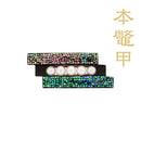 本鼈甲帯留め‐満月螺鈿真珠