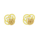 Traditional Mizuhiki Earrings - Double Rape Blossoms 