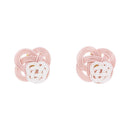 Traditional Mizuhiki Earrings - Double Rape Blossoms 