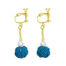 Traditional Mizuhiki Earrings - Yuragi Tama (Traditional Mizuhiki Earrings - Yuragi Tama) 