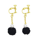 Traditional Mizuhiki Earrings - Yuragi Tama (Traditional Mizuhiki Earrings - Yuragi Tama) 