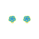 Traditional Mizuhiki Earrings - Two-Colored Plum Blossoms 