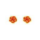 Traditional Mizuhiki Earrings - Two-Colored Plum Blossoms 
