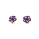 Traditional Mizuhiki Earrings - Two-Colored Plum Blossoms 