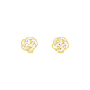 Traditional Mizuhiki Earrings - Two-Colored Plum Blossoms 