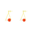 Traditional Mizuhiki Earrings - Awaji Tama Shinju 