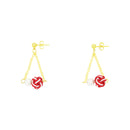 Traditional Mizuhiki Earrings - Awaji Tama Shinju 
