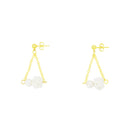 Traditional Mizuhiki Earrings - Awaji Tama Shinju 