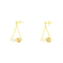 Traditional Mizuhiki Earrings - Awaji Tama Shinju 