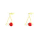Traditional Mizuhiki Earrings - Awaji Tama Shinju 