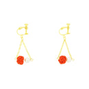 Traditional Mizuhiki Earrings - Awaji Tama Pearl 
