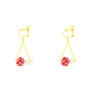 Traditional Mizuhiki Earrings - Awaji Tama Pearl 